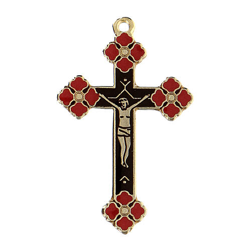 Crucifix pendant with coral decorations 1