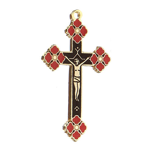 Crucifix pendant with coral decorations 2