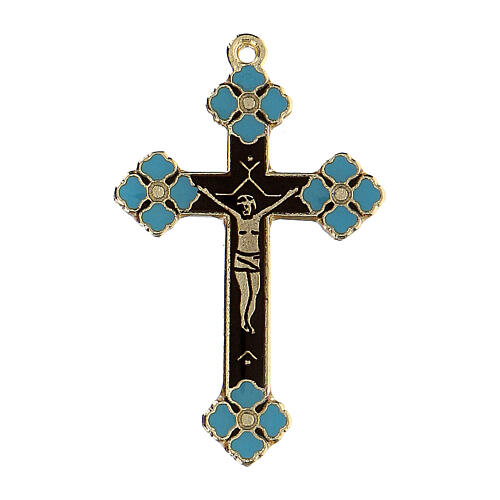 Crucifix pendant light blue decorations 1
