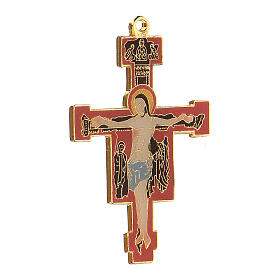 Crucifix pendentif émaillé style byzantin