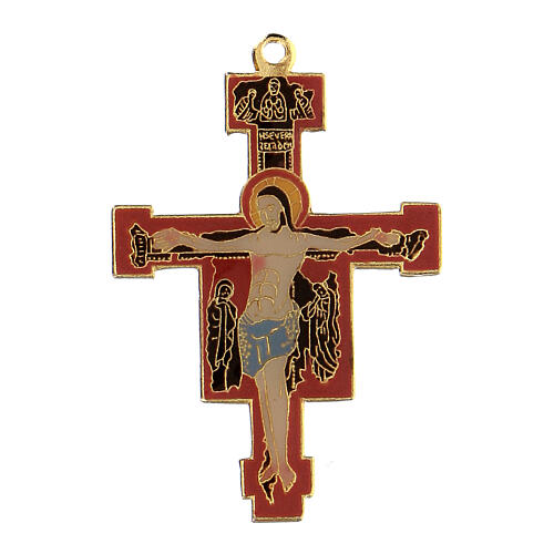 Crucifix pendentif émaillé style byzantin 1
