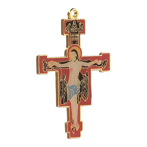 Crucifix pendentif émaillé style byzantin 2