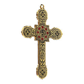 Enamelled metal cross pendant