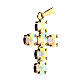 Crystal cross pendant with round bezel Northern Lights  s2