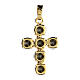 Crystal cross pendant with round bezel Northern Lights  s3