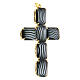 Cross-shaped pendant, brass, variegated crystal, 8 cm s2