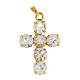 Bezel-set cross pendant zamak crystal stones s1