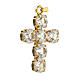 Bezel-set cross pendant zamak crystal stones s3