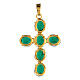 Croce castone zama pietre cristallo verdi incastonate s5