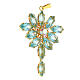 Monstrance-shaped pendant with zamak settings and marquise clear blue crystal stones s3