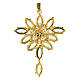 Monstrance-shaped pendant with zamak settings and marquise clear blue crystal stones s5