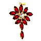 Monstrance-shaped pendant with zamak settings and marquise clear red crystal stones s3