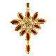 Monstrance-shaped pendant with zamak marquise settings and red crystal stones s5