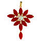 Zamak pendant monstrance-shaped with red shuttle crystal stones s1