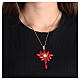 Zamak pendant monstrance-shaped with red shuttle crystal stones s2