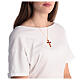 Croce pendente zama pietre ovali cristallo rosse s4