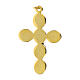 Croix pendentif zamak doré émail noir Christ s3