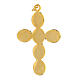 Golden zamak cross pendant Christ with black enamel  s5