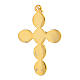 Gold cross pendant zamak blue enamel Christ s5