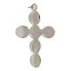 Black cross pendant zamak white bronze Christ s5