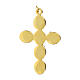 Cross pendant, burgundy enamel and zamak body of Christ, gold finish s3