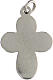 Kreuz-Anhänger, Zamak mit galvanischer Weißbronzierung, schwarzes Emaille, weiße Kristalle s5
