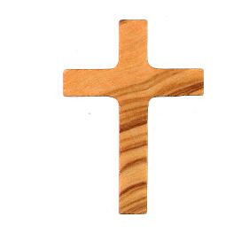 Pendentif croix bois olivier Assise 3,5 cm