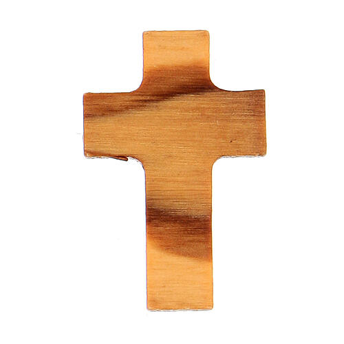 Kreuz-Anhänger aus Olivenbaumholz von Assisi, 3 cm 3