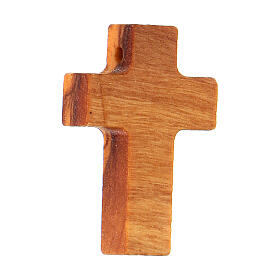 Cruz colgante madera Asís olivo 3 cm