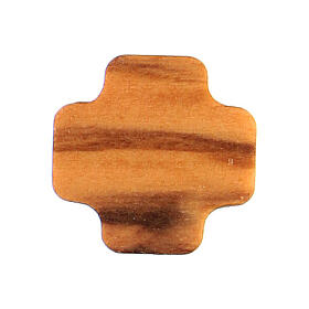 Croix pendentif bois olivier Assise 1,5 cm