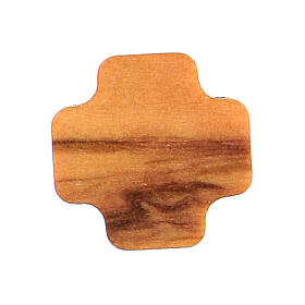 Cross pendant charm in olive wood Assisi