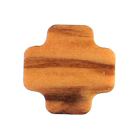 Cross pendant charm in olive wood Assisi 1