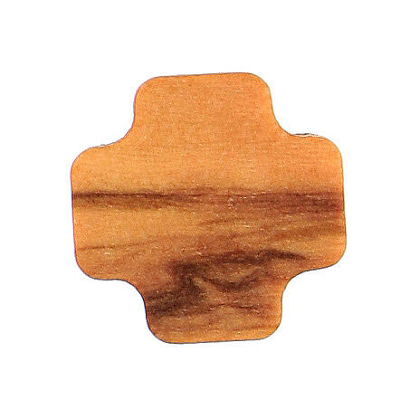 Cross pendant charm in olive wood Assisi 2