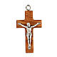 Cruz madeira de oliveira de Assis com Corpo de Jesus 4x2 cm s1