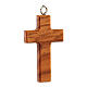 Cruz madeira de oliveira de Assis com Corpo de Jesus 4x2 cm s3