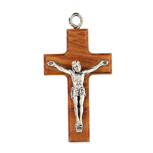 Cross charm 4x2 cm in Assisi wood 1