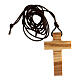 Assisi olive wood cross pendant 4 cm s3