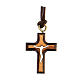 Olivewood cross with brown edges 2 cm s2