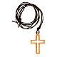 Pierced cross pendant in Assisi wood 3x2 cm s3