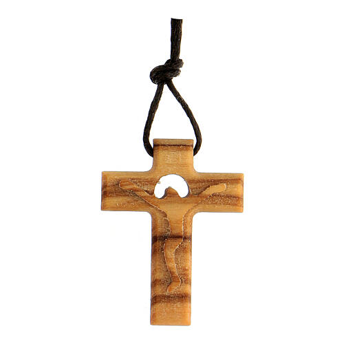 Olive wood cross pendant 3 cm 1