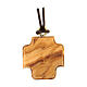 Boarded cross pendant with chalice in olive wood  s2