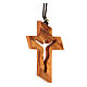 Gelochtes Kreuz aus Assisi-Holz mit Christuskőrper s2