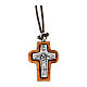 Kreuz aus Assisi-Holz mit Mini-Papst, 2 x 2 cm s1