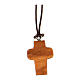 Kreuz aus Assisi-Holz mit Mini-Papst, 2 x 2 cm s3