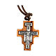 Krzyż Świętego Damiana drewno oliwne 2 cm s1