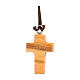 Olive wood cross of San Benedetto mini s2