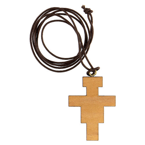 Pendentif croix Saint Damien avec impression 3