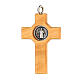 St Benedict cross in olive wood of Assisi 4x3 cm s2