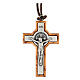 Olive wood cross of Assisi St. Benedict 5 cm s1