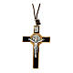 Kleines Kreuz von Sankt Benedikt aus Olivenbaumholz, 4 cm s1